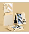 For OPPO Find N3 Flip Electroplated Case-film Integral Hinge Shockproof Phone Case(Gold)