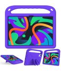 For Amazon Fire Max 11 2023 Handle EVA Shockproof Tablet Case with Holder(Purple)