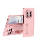 For Huawei  Mate X5 Integrated Film Plain Leather Phone Case with Pen(Pink)