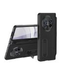For Huawei  Mate X5 Integrated Film Plain Leather Phone Case with Pen(Black)