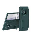 For Huawei  Mate X5 Integrated Film Plain Leather Phone Case with Pen(Green)