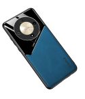 For Honor X9b All-inclusive Leather Organic Glass Phone Case(Blue)