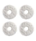 JUNSUNMAY 4pcs Washable Mop Pads Replacement for ECOVACS DEEBOT X1 Turbo / X2 Omni / T20 Pro(White)