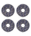JUNSUNMAY 4pcs Washable Mop Pads Replacement for ECOVACS DEEBOT X1 Turbo / X2 Omni / T20 Pro(Blue+Grey)