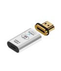 Type-C Female to HDMI 2.0 Male Converter Adapter 4K 60Hz HD Magnetic Plug(Silver)