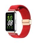 For Samsung Galaxy Fit3 Magnetic Buckle Nylon Braid Watch Band(Red)