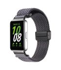 For Samsung Galaxy Fit3 Magnetic Buckle Nylon Braid Watch Band(Grey)