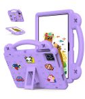 For Teclast M50 HD 10.1 / M50 Pro 10.1 2023 Handle Kickstand Children EVA Shockproof Tablet Case(Light Purple)
