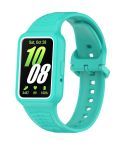 For Samsung Galaxy Fit3 Two Color Frame Integrated Silicone Watch Band(Cyan)