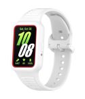 For Samsung Galaxy Fit3 Two Color Frame Integrated Silicone Watch Band(White)