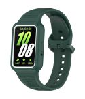 For Samsung Galaxy Fit3 Two Color Frame Integrated Silicone Watch Band(Dark Green)