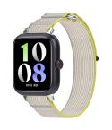 For vivo Watch GT Loop Nylon Hook and Loop Fastener Watch Band(Yellow Gray)
