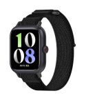 For vivo Watch GT Loop Nylon Hook and Loop Fastener Watch Band(Black Gray)
