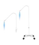 HD-AL20 Aluminum Alloy Beauty UV Lamp for Eyelash Extensions Nail Salon Foot Pedal Control(White)