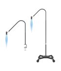 HD-AL20 Aluminum Alloy Beauty UV Lamp for Eyelash Extensions Nail Salon Foot Pedal Control(Black)