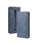 Magnetic Buckle Retro Crazy Horse Texture Horizontal Flip Leather Case for ZTE nubia Red Magic 3, with Holder & Card Slots & Photo Frame(Blue)