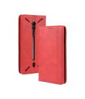 Magnetic Buckle Retro Crazy Horse Texture Horizontal Flip Leather Case for ZTE nubia Red Magic 3, with Holder & Card Slots & Photo Frame(Red)