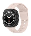 For Samsung Galaxy Watch Ultra 47mm Solid Color Reverse Buckle Silicone Watch Band(Pink)