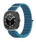 For Samsung Galaxy Watch Ultra 47mm Loop Nylon Hook and Loop Fastener Watch Band(Sea Blue)