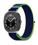 For Samsung Galaxy Watch Ultra 47mm Loop Nylon Hook and Loop Fastener Watch Band(Lime)