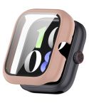 For vivo iQOO Watch GT PC + Tempered Film Integrated Watch Protective Case(Sakura Pink)