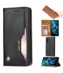 Knead Skin Texture Horizontal Flip Leather Case for Huawei Honor 20, with Photo Frame & Holder & Card Slots & Wallet(Black)
