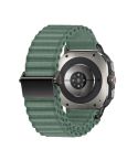 For Samsung Galaxy Watch Ultra 47mm Ocean Style Magnetic Buckle Braided Watch Band(Army Green)
