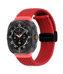 For Samsung Galaxy Watch Ultra 47mm Fold Magnetic Buckle Braided Watch Band(Red)