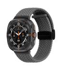 For Samsung Galaxy Watch Ultra 47mm Fold Magnetic Buckle Braided Watch Band(Gray)