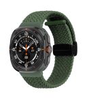 For Samsung Galaxy Watch Ultra 47mm Fold Magnetic Buckle Braided Watch Band(Green)