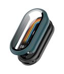 For Xiaomi Smart Band 9 / 9 NFC ENKAY Hat-Prince PC Frame Watch Protective Case with Tempered Film(Dark Green)