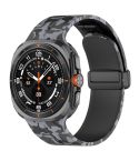 For Samsung Galaxy Watch Ultra 47mm Magnetic Folding Buckle Silicone Watch Band(Camouflage Dark Gray)
