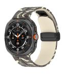 For Samsung Galaxy Watch Ultra 47mm Magnetic Folding Buckle Silicone Watch Band(Camouflage Starlight)