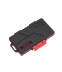 SD / TF / XQD / CF / SIM / TF Memory Card Multi-in-one Waterproof Dust-proof Storage Box(Black Red)
