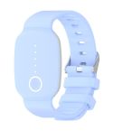 For EmeTerm Fashion Solid Color Silver Buckle Silicone Watch Band(Cornflower Blue)