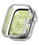 For Huawei Watch Fit3 Diamond Electroplated PC Half Coverage Watch Protective Case(Silver)