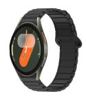For Samsung Galaxy Watch 7 40 / 44mm Dual Color Magnetic Buckle Silicone Watch Band(Black)