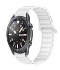 For Samsung Galaxy Watch3 45mm Dual Color Magnetic Buckle Silicone Watch Band(White)