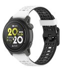 For Coros Pace 2 Dual Color Quick Release 20mm Silicone Watch Band(White Black)