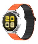 For Amazfit Active 20mm Dual Color Magnetic Buckle Silicone Watch Band(Orange+Black)