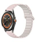 For Xiaomi Watch S4 Sport Dual Color Magnetic Buckle 22mm Silicone Watch Band(Pink+Starlight)