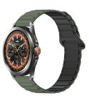 For Xiaomi Watch S4 Sport Dual Color Magnetic Buckle 22mm Silicone Watch Band(Green+Black)