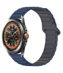 For Xiaomi Watch S4 Sport Dual Color Magnetic Buckle 22mm Silicone Watch Band(Blue+Grey)