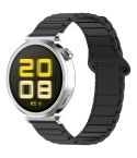 For Amazfit Bip 5 / GTR 4 / GTR 3 Dual Color 22mm Magnetic Buckle Silicone Watch Band(Black)