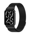 For Xiaomi Smart Band 9 Pro Metal Frame Integrated Milan Magnetic Stainless Steel Watch Band(Black)