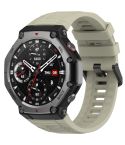 For Amazfit T-Rex 3 Solid Color Needle Buckle Silicone Watch Band(Crag Gray)