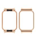 For Xiaomi Smart Band 9 Pro Metal Frame Watch Protective Case(Rose Gold)
