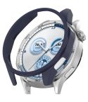 For Huawei Watch GT 5 46mm Half Coverage PC Hollow Watch Protective Case(Midnight Blue)