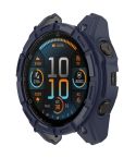 For Garmin Enduro 3 Armour Hollow TPU Half Coverage Watch Protective Case(Midnight Blue)