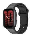 For Amazfit Active / GTR Mini / Bip 3 Flat Head Dual Color 20mm Quick Release Silicone Watch Band(Black Gray)